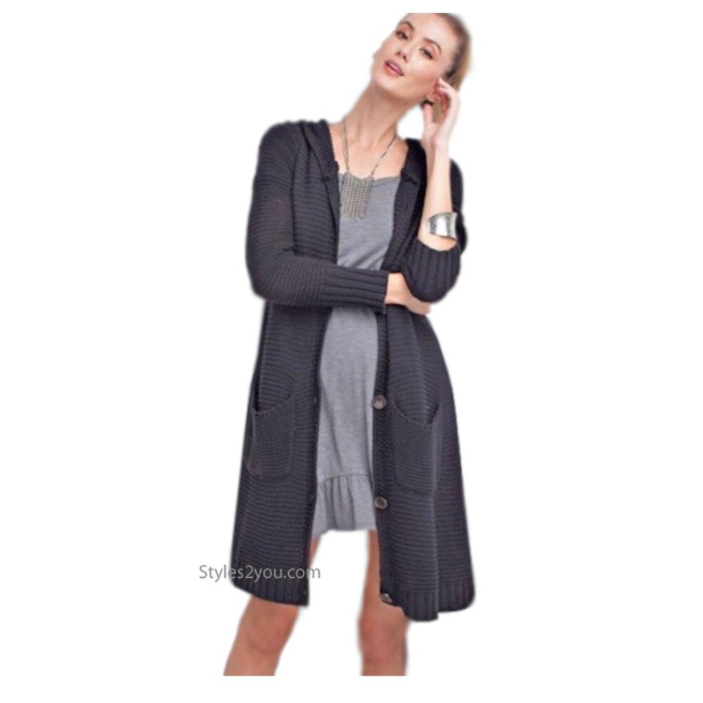 NWT Easel Clothing Laffey Oversized Cardigan in Black